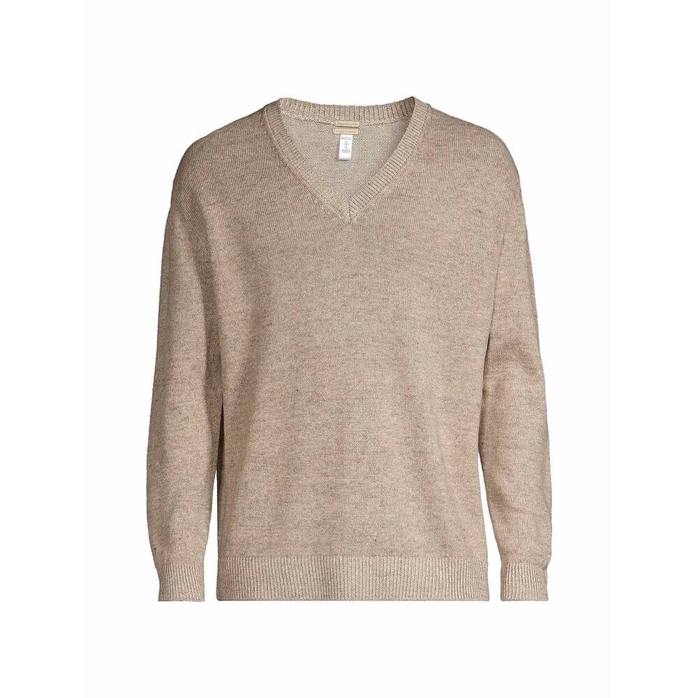 NEW MASSIMO ALBA men's jeff v-neck sweater in brown